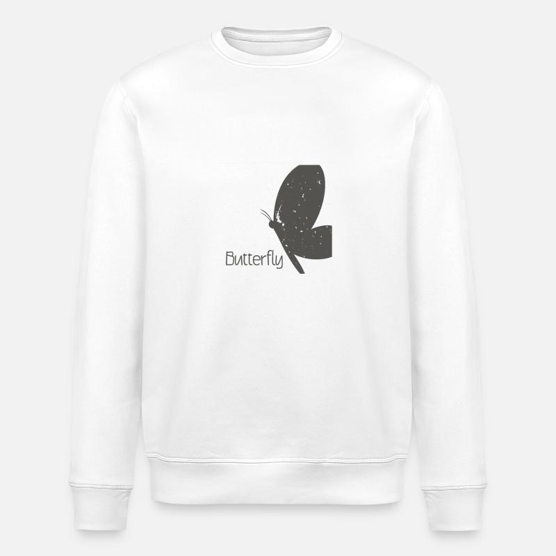 Schmetterling Butterfly - Stanley/Stella Unisex Bio-Sweatshirt ROLLER - Weiß