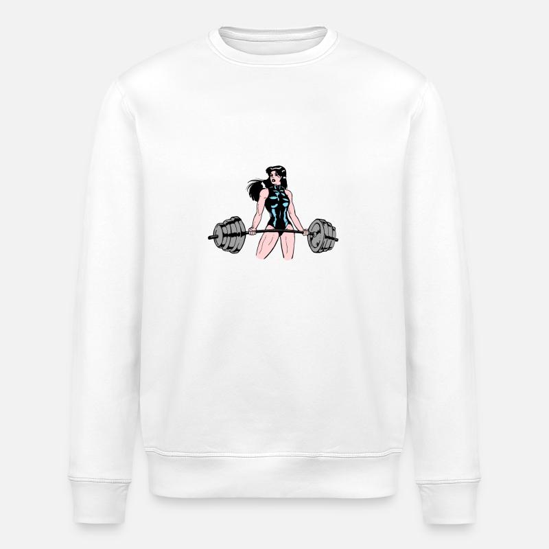Frauen Krafttraining - Stanley/Stella Unisex Bio-Sweatshirt ROLLER - Weiß
