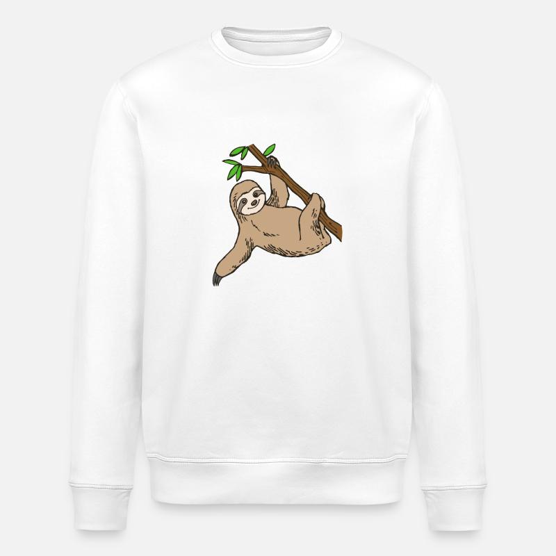 Faultier - Stanley/Stella Unisex Bio-Sweatshirt ROLLER - Weiß