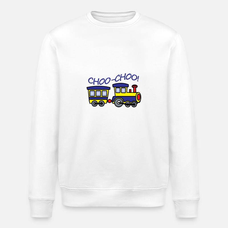 Train pour un anniversaire - Sweat bio ROLLER Stanley/Stella Unisexe - blanc