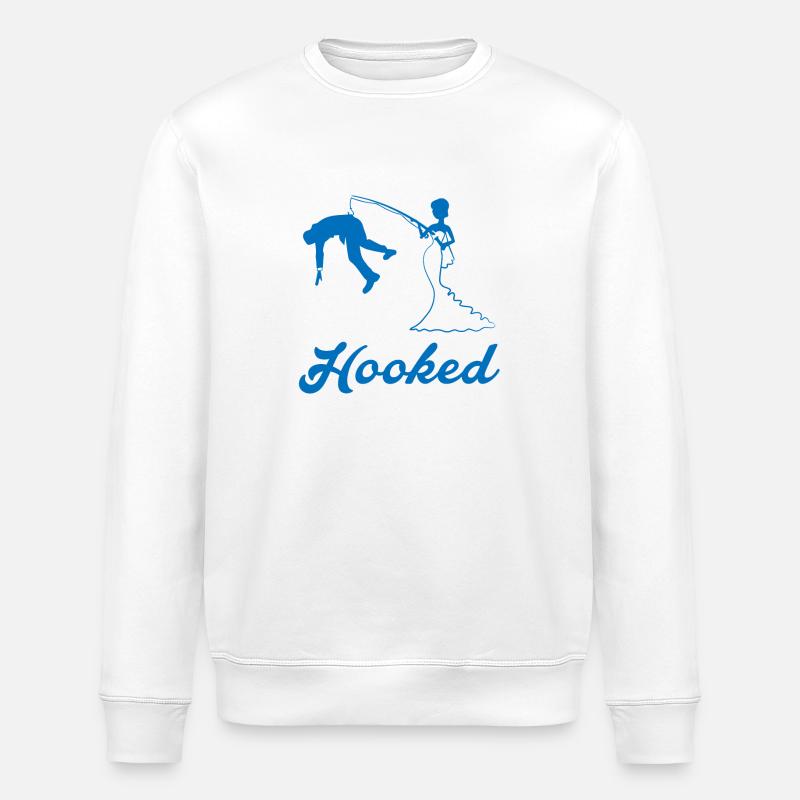 Hooked - rumble - Stanley/Stella ROLLER Unisex Organic Sweatshirt - white