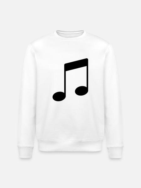 note_icon - Stanley/Stella ROLLER Unisex Organic Sweatshirt - white