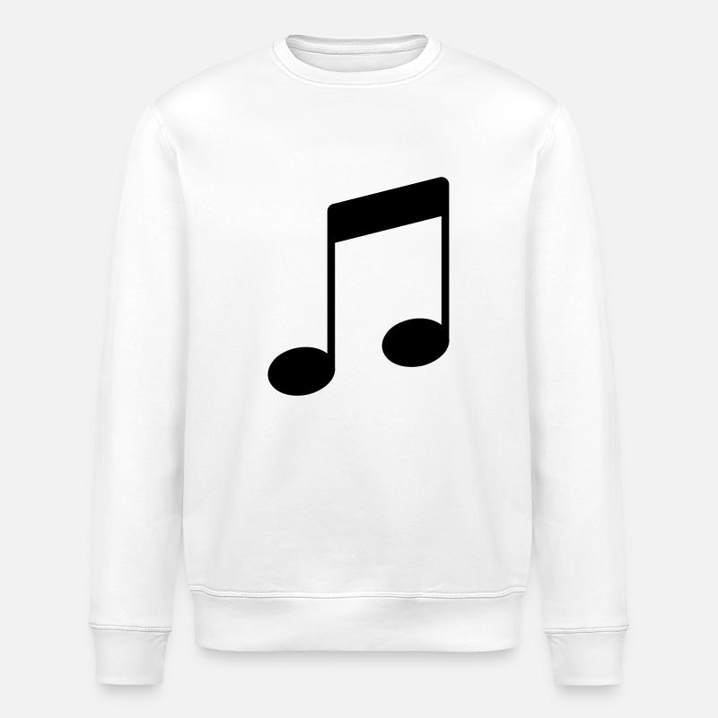 note_icon - Stanley/Stella ROLLER Unisex Organic Sweatshirt - white