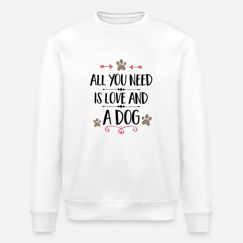 chien - Sweat bio ROLLER Stanley/Stella Unisexe - blanc