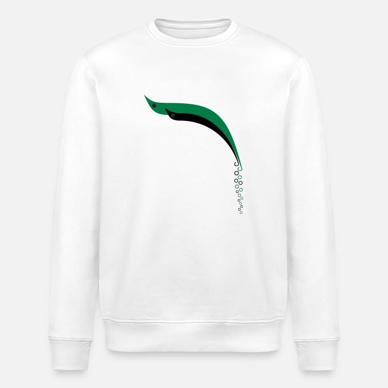 Bubble Fish - Stanley/Stella Unisex Bio-Sweatshirt ROLLER - Weiß