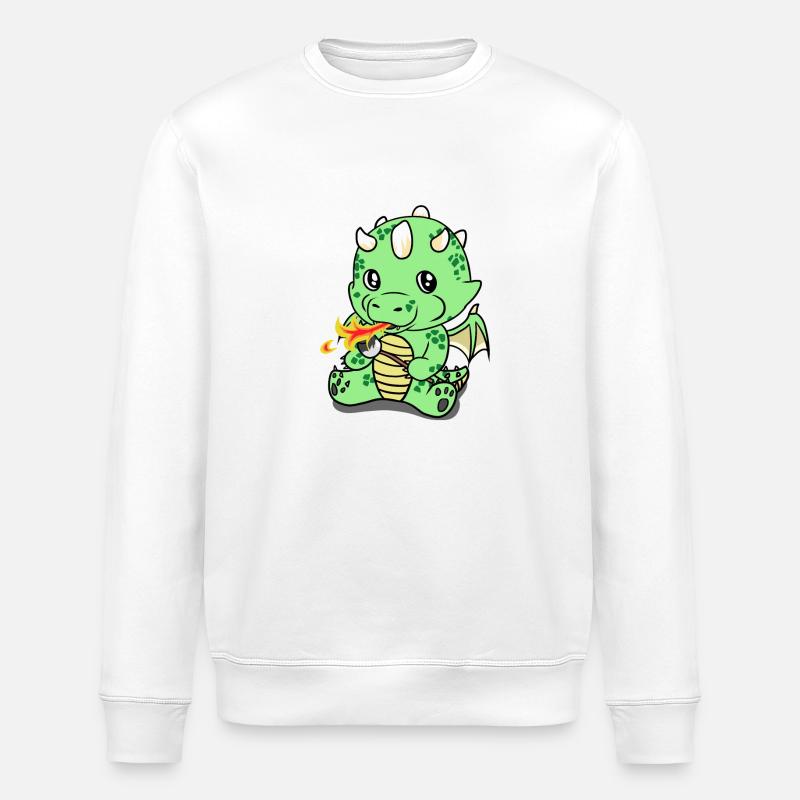 Marshmallow Dragon - Sweat bio ROLLER Stanley/Stella Unisexe - blanc