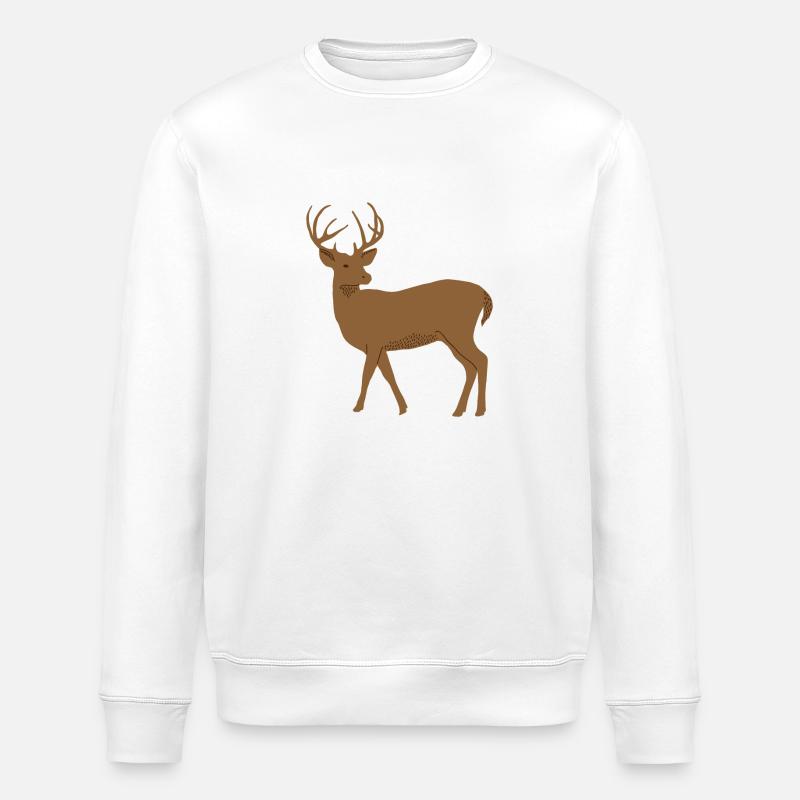 Cerf - Sweat bio ROLLER Stanley/Stella Unisexe - blanc