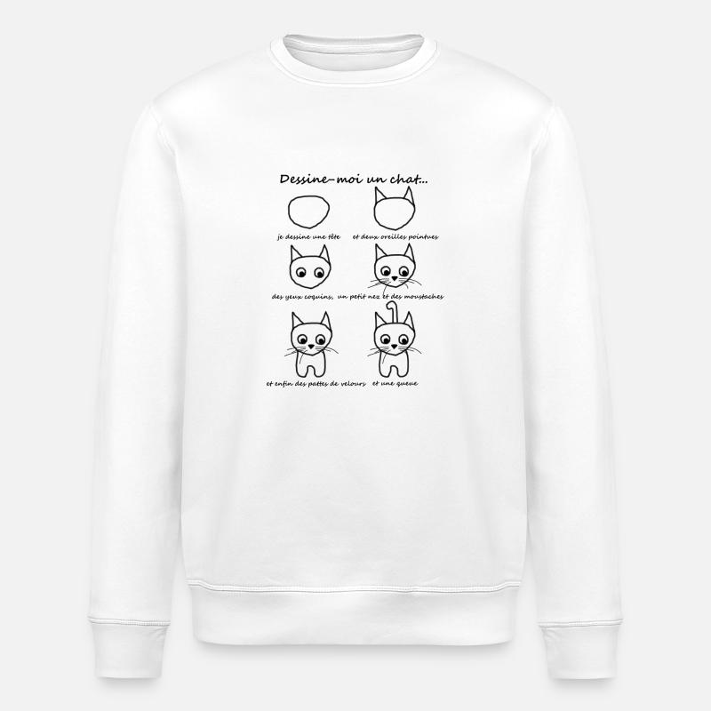 dessine_chat2 - Sweat bio ROLLER Stanley/Stella Unisexe - blanc