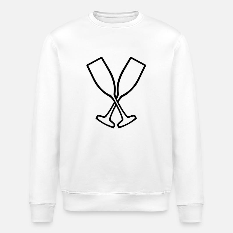 Sektgläser - Stanley/Stella Unisex Bio-Sweatshirt ROLLER - Weiß