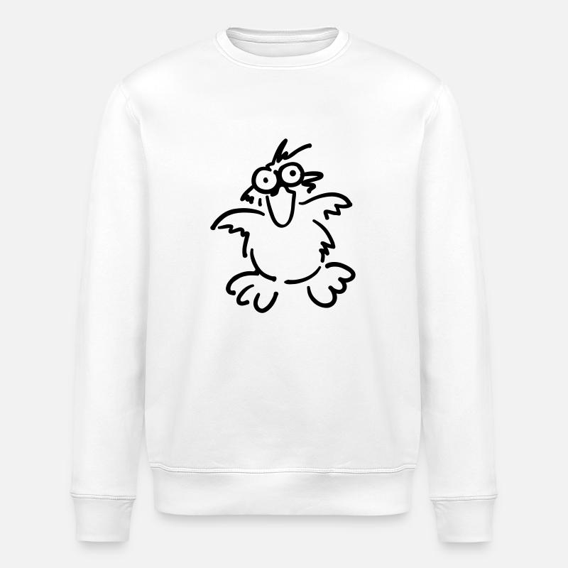 Verückter kleiner Vogel - Stanley/Stella Unisex Bio-Sweatshirt ROLLER - Weiß