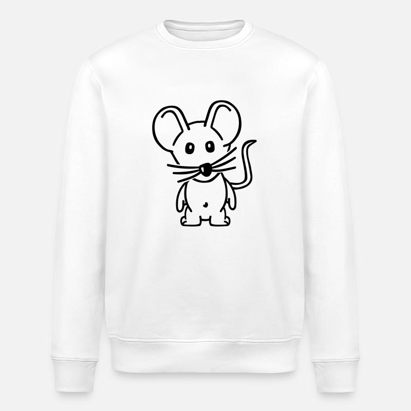 Maus - Stanley/Stella Unisex Bio-Sweatshirt ROLLER - Weiß