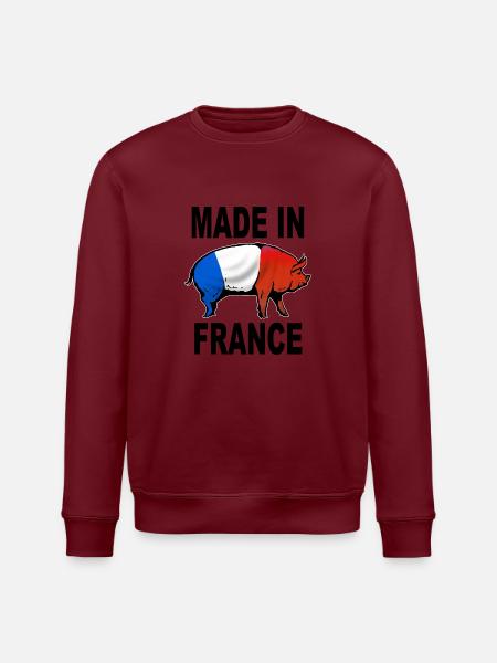 charcutier cochonnailles 04 - Sweat bio ROLLER Stanley/Stella Unisexe - blanc
