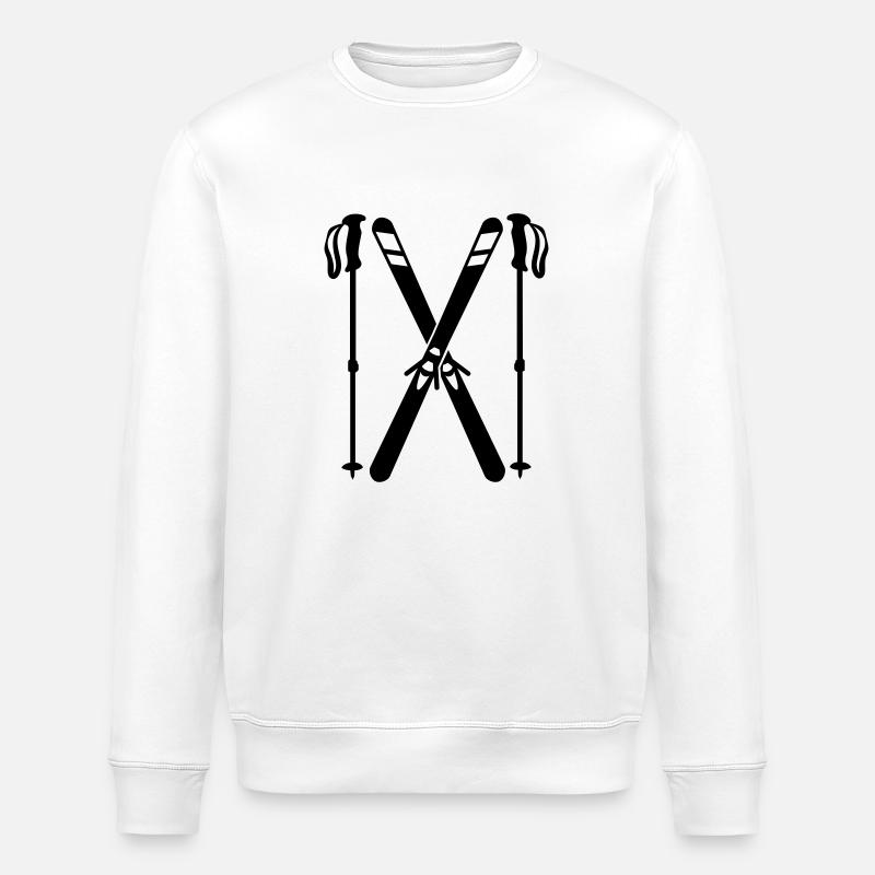 skiing - Stanley/Stella ROLLER Unisex Organic Sweatshirt - white