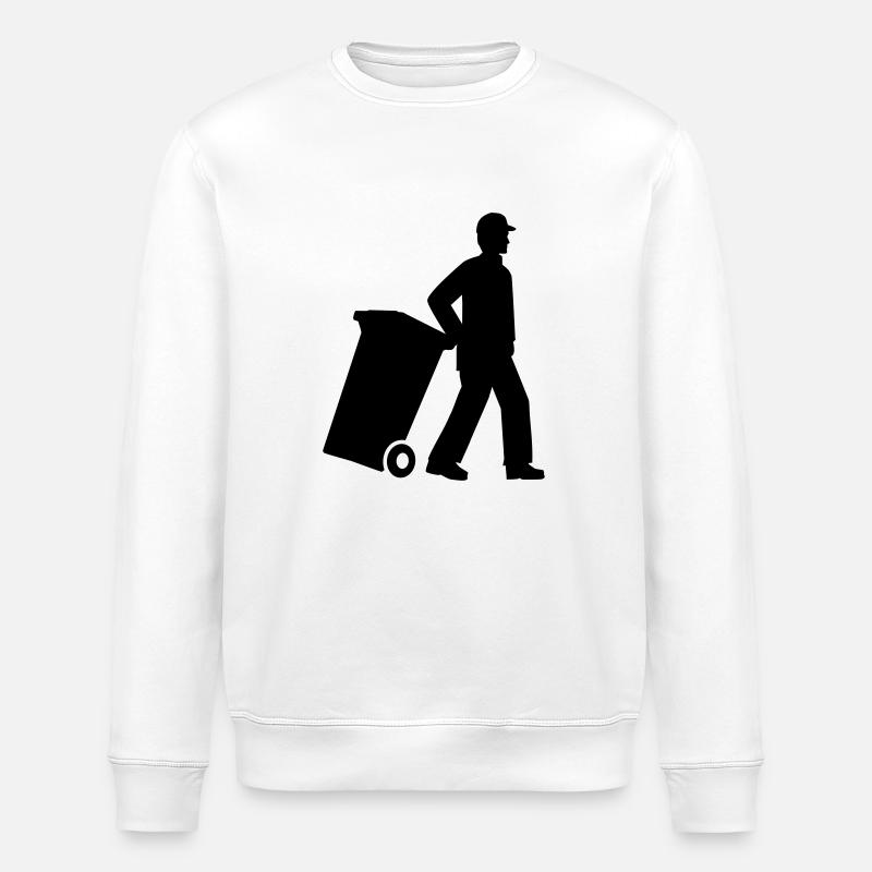 Garbage man - Stanley/Stella ROLLER Unisex Organic Sweatshirt - white