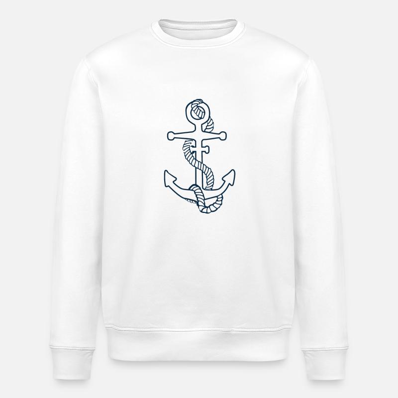 ancre - Sweat bio ROLLER Stanley/Stella Unisexe - blanc