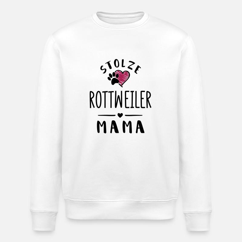 rottweiler mama - Stanley/Stella Unisex Bio-Sweatshirt ROLLER - Weiß