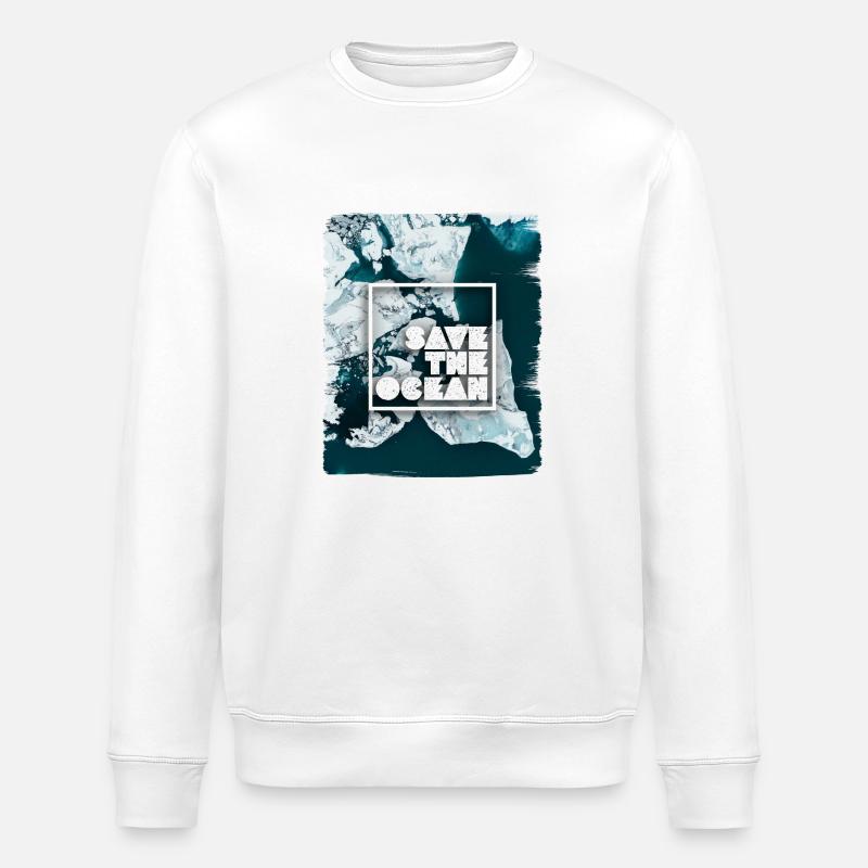 SAVE THE OCEAN - Sweat bio ROLLER Stanley/Stella Unisexe - blanc