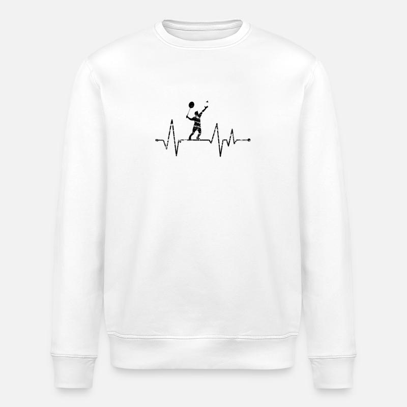 Boules de plumes de badminton - Sweat bio ROLLER Stanley/Stella Unisexe - blanc