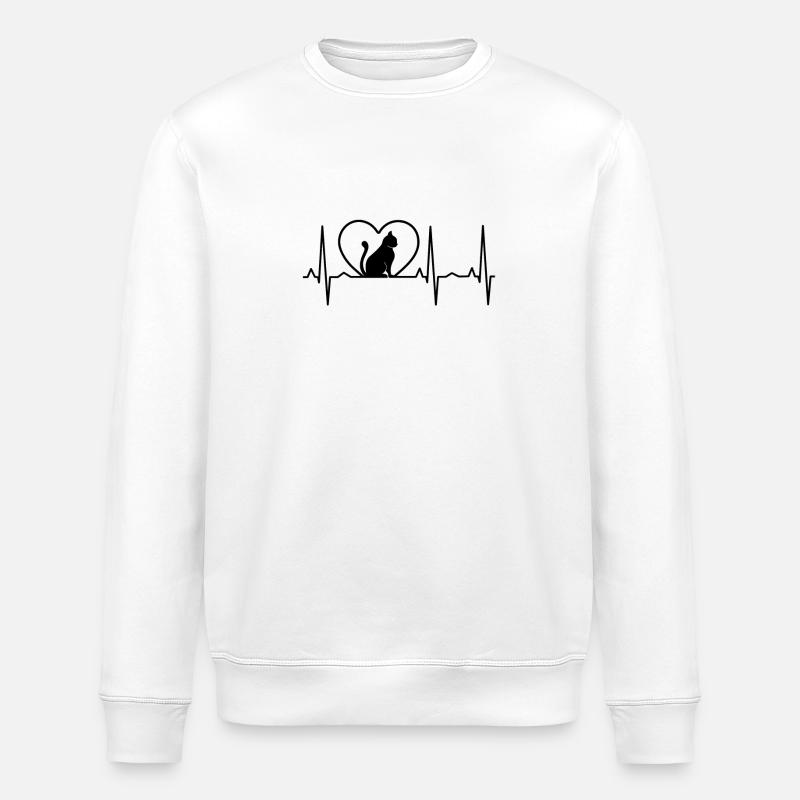 Chat - Sweat bio ROLLER Stanley/Stella Unisexe - blanc