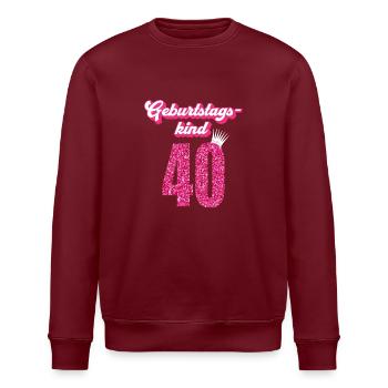 40. Geburtstag 40 Jahre 40er Geburtstagskind - Stanley/Stella Unisex Bio-Sweatshirt ROLLER - Weiß - Vorne - Nik (191cm)