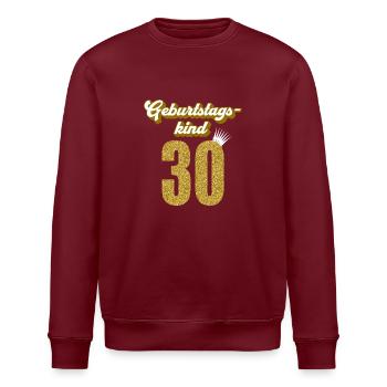 30. Geburtstag 30 Jahre 30er Geburtstagskind - Stanley/Stella Unisex Bio-Sweatshirt ROLLER - Weiß - Vorne - Nik (191cm)