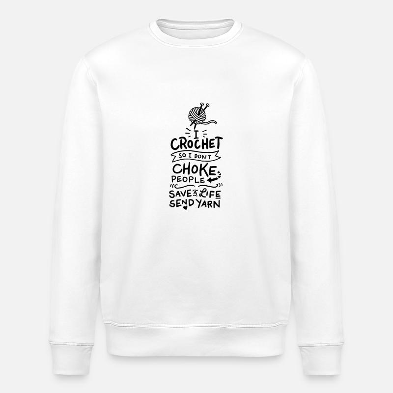 Häkeln Häkelwolle - Stanley/Stella Unisex Bio-Sweatshirt ROLLER - Weiß