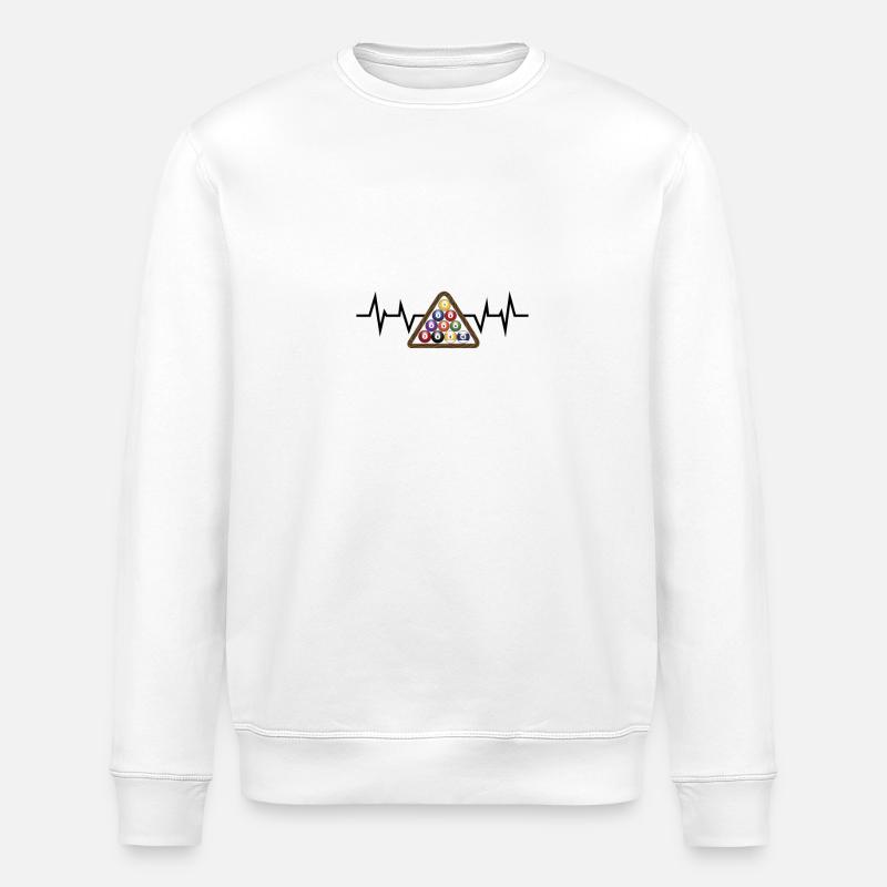 Billard Billardspieler Billardkugeln - Stanley/Stella Unisex Bio-Sweatshirt ROLLER - Weiß