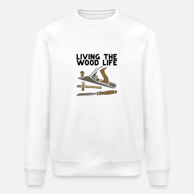 Menuisiers Menuiserie - Sweat bio ROLLER Stanley/Stella Unisexe - blanc