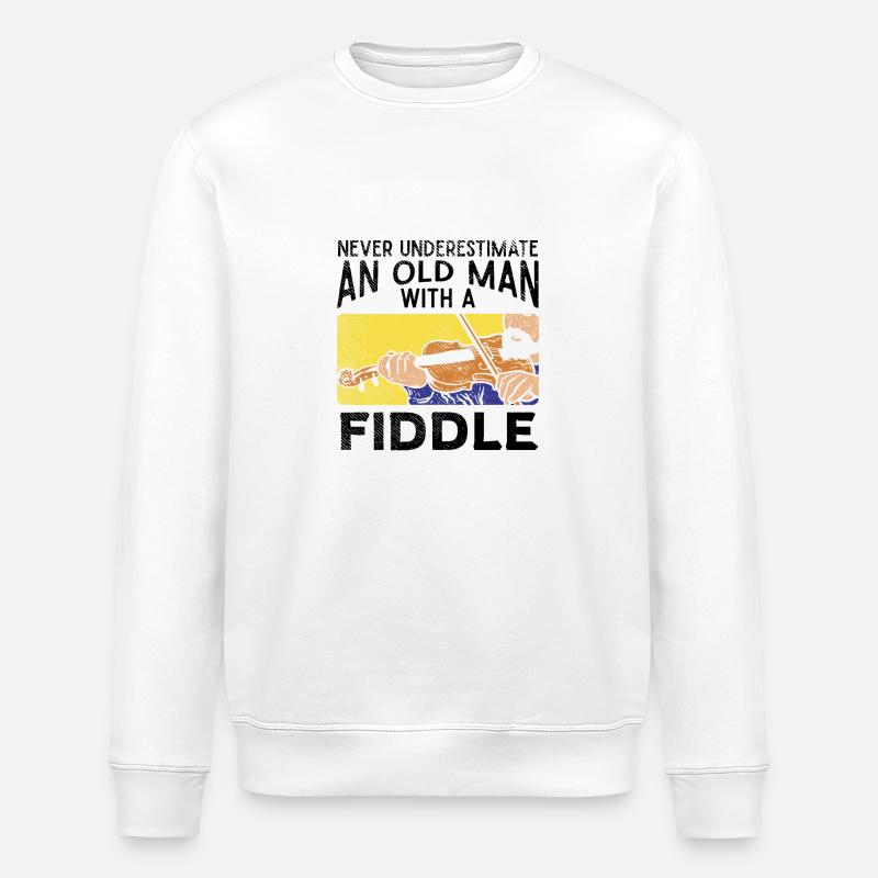 Violoniste Old Man - Sweat bio ROLLER Stanley/Stella Unisexe - blanc