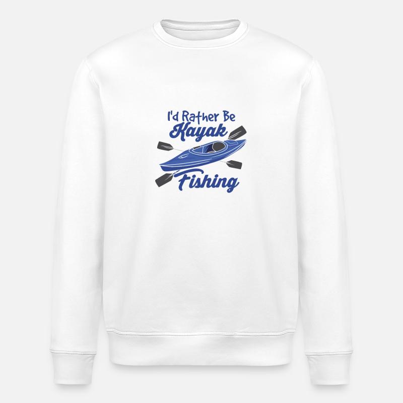 Je préfère pêcher en kayak - Sweat bio ROLLER Stanley/Stella Unisexe - blanc
