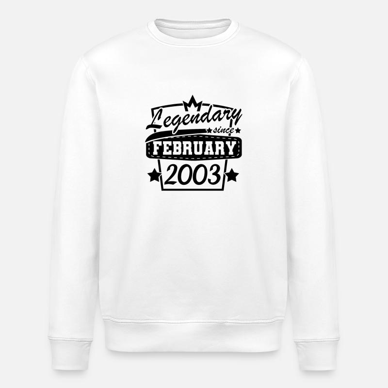 Februar 2003 retro - Stanley/Stella Unisex Bio-Sweatshirt ROLLER - Weiß