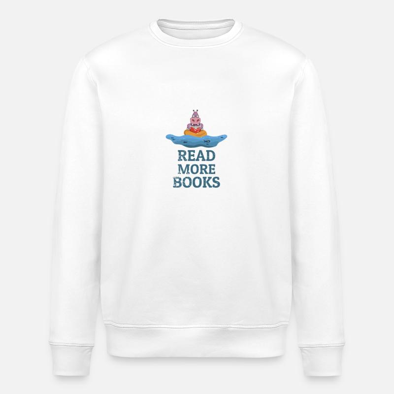 Bücher lesen Buch - Stanley/Stella Unisex Bio-Sweatshirt ROLLER - Weiß