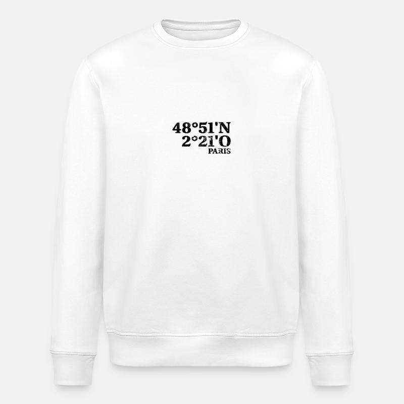 Coordonnées de Paris - Sweat bio ROLLER Stanley/Stella Unisexe - blanc