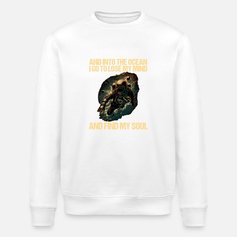 Diving Diver Diver - Stanley/Stella ROLLER Unisex Organic Sweatshirt - white