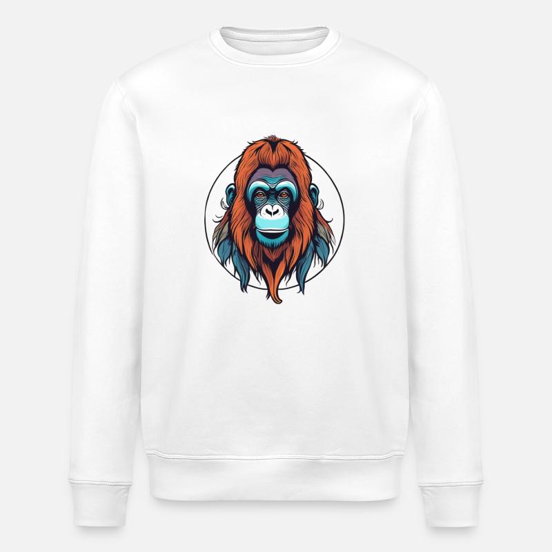 Orang-outan - Sweat bio ROLLER Stanley/Stella Unisexe - blanc
