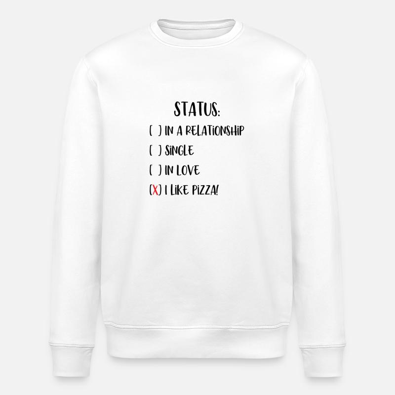 Pizza Status - Stanley/Stella ROLLER Unisex Organic Sweatshirt - white
