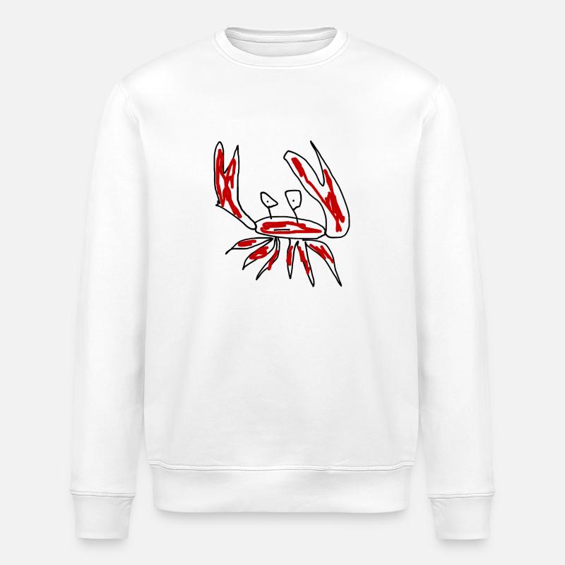 Écrevisses Crustacés - Sweat bio ROLLER Stanley/Stella Unisexe - blanc