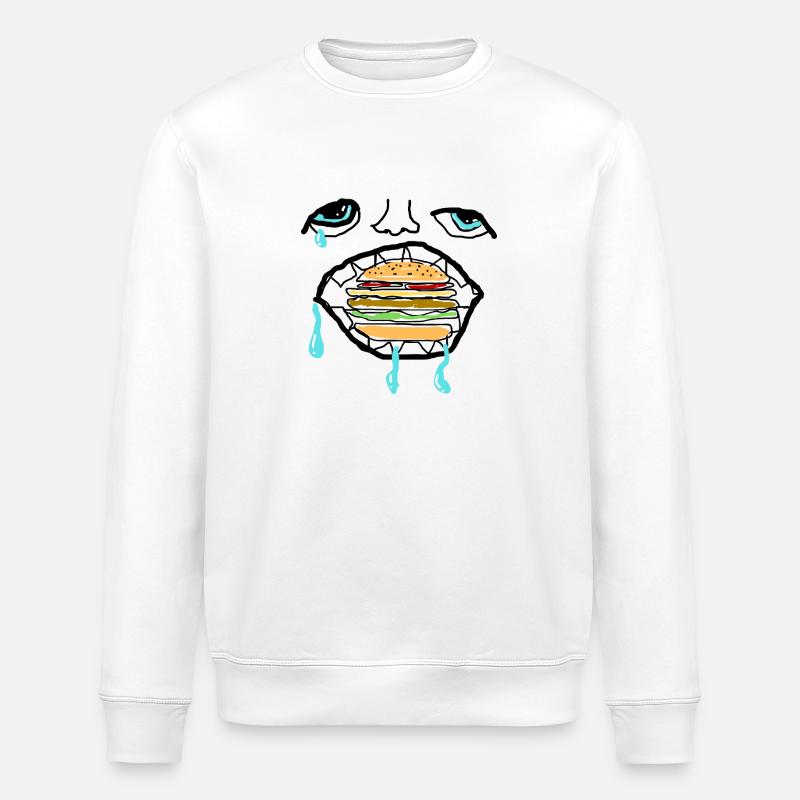 Amateurs de burgers - Sweat bio ROLLER Stanley/Stella Unisexe - blanc
