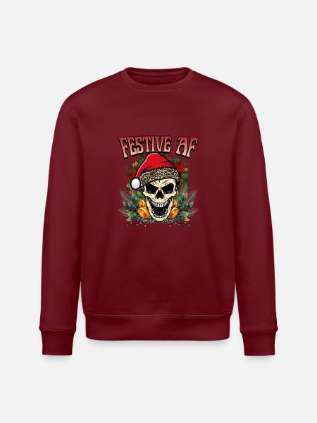 Festive AF Weihnachten mal anders - Stanley/Stella Unisex Bio-Sweatshirt ROLLER - Weiß