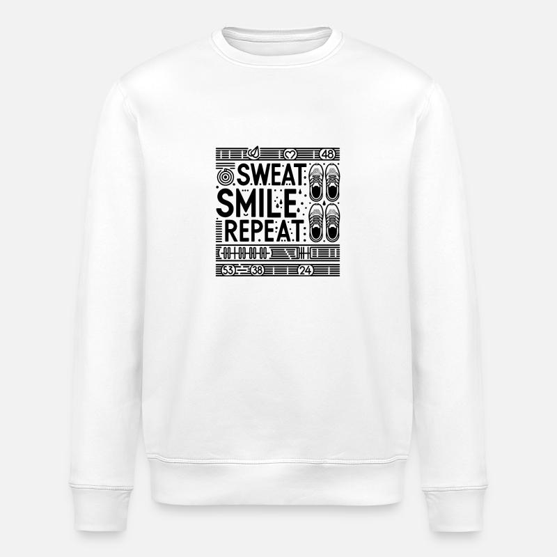 Sweat Smile Wiederholung - Stanley/Stella Unisex Bio-Sweatshirt ROLLER - Weiß