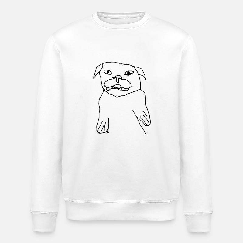 Chien - Sweat bio ROLLER Stanley/Stella Unisexe - blanc