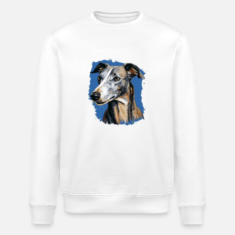 Hund Greyhound - Stanley/Stella Unisex Bio-Sweatshirt ROLLER - Weiß