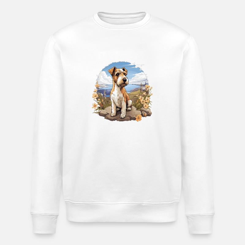 Chien Fox Terrier - Sweat bio ROLLER Stanley/Stella Unisexe - blanc