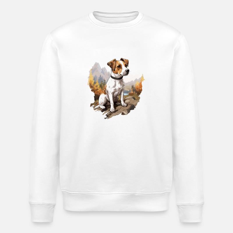 Hund Jack Russell - Stanley/Stella Unisex Bio-Sweatshirt ROLLER - Weiß