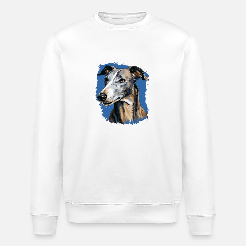 Chien lévrier - Sweat bio ROLLER Stanley/Stella Unisexe - blanc
