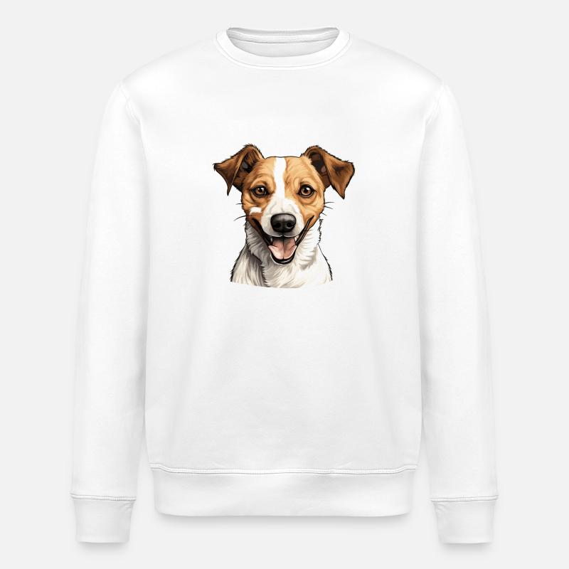 Hund Jack Russell - Stanley/Stella Unisex Bio-Sweatshirt ROLLER - Weiß