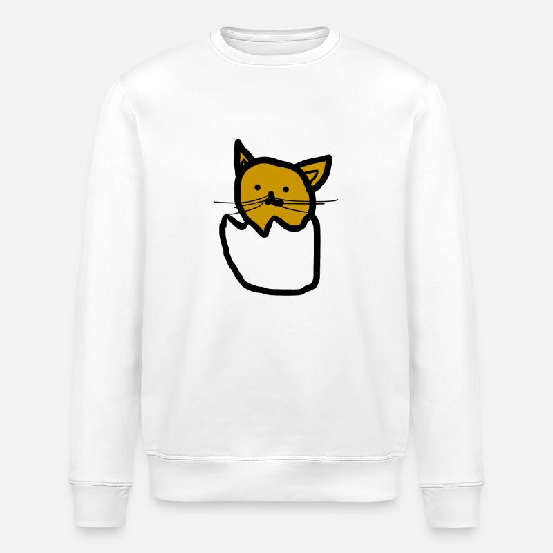 Chat - Sweat bio ROLLER Stanley/Stella Unisexe - blanc