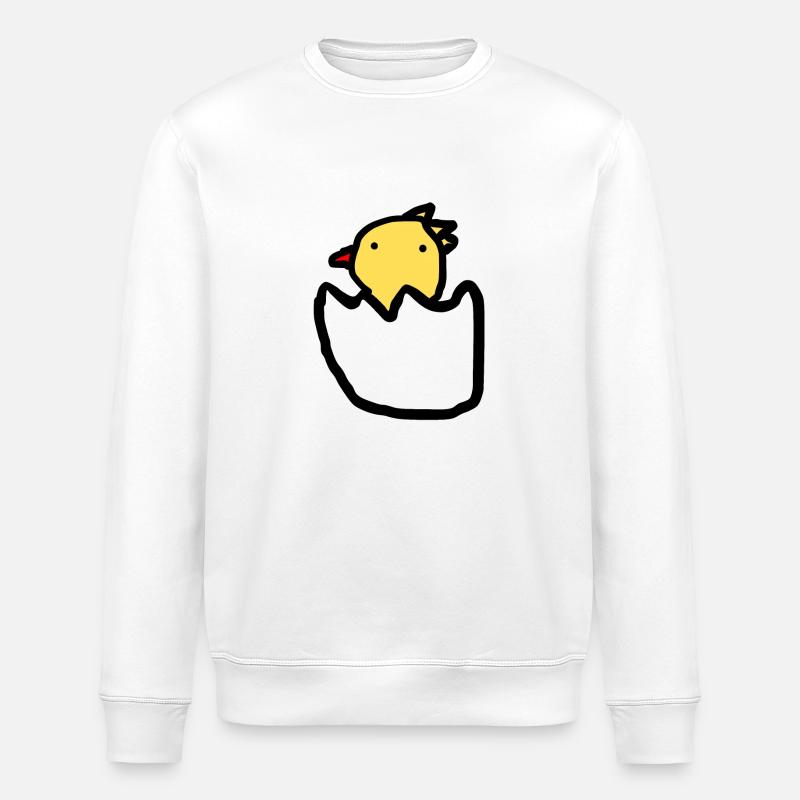 Huhn - Stanley/Stella Unisex Bio-Sweatshirt ROLLER - Weiß