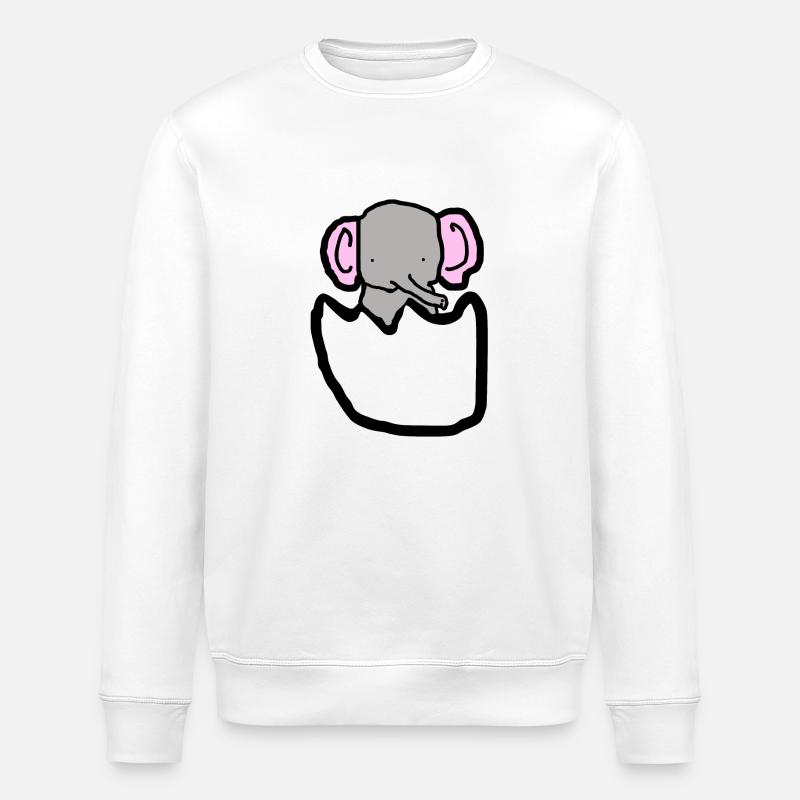Elefant - Stanley/Stella Unisex Bio-Sweatshirt ROLLER - Weiß