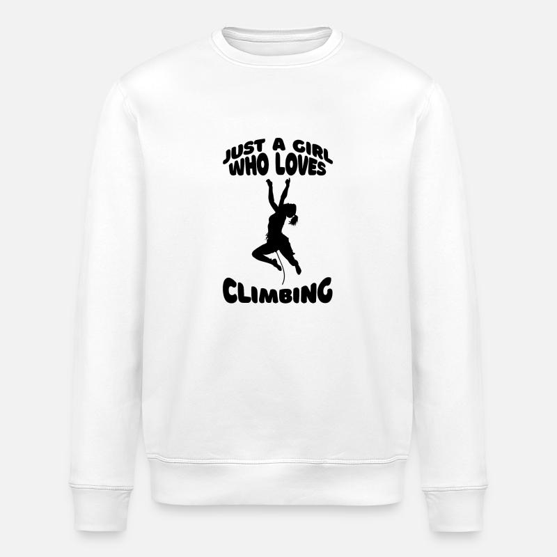Kletterer Berg Klettern Bergsteigen Bergklettern - Stanley/Stella Unisex Bio-Sweatshirt ROLLER - Weiß